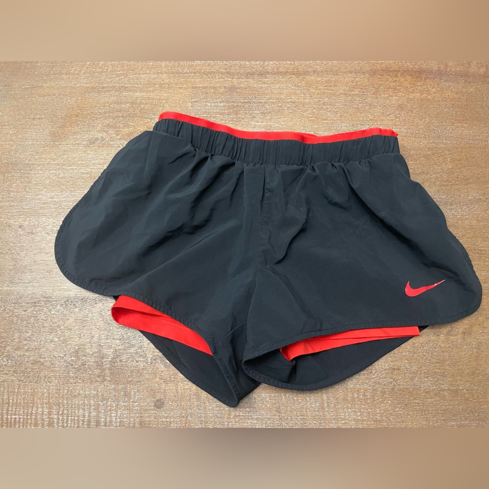 Nike Drifit Black and Red Athletic Shorts